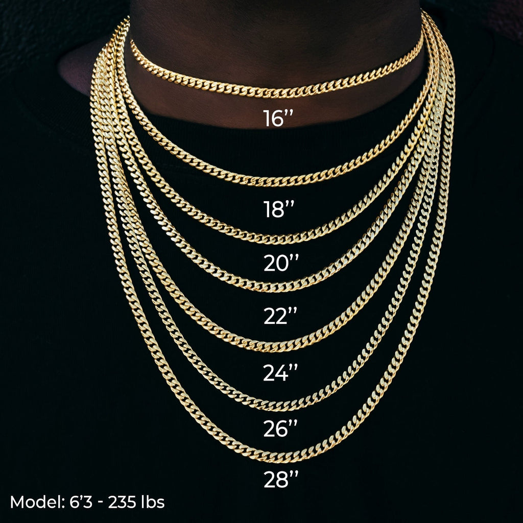 GLD X Bloody Osiris Iced Canary Voronoi Link Chain in Yellow Gold