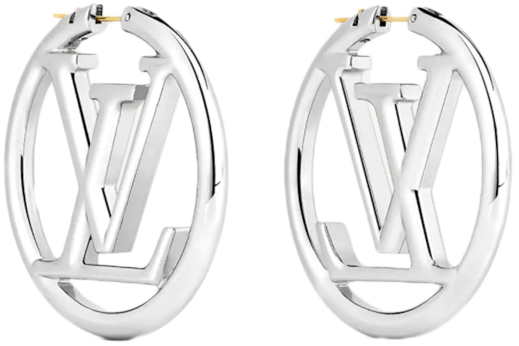Louis Vuitton Louise Hoop Earrings Silver